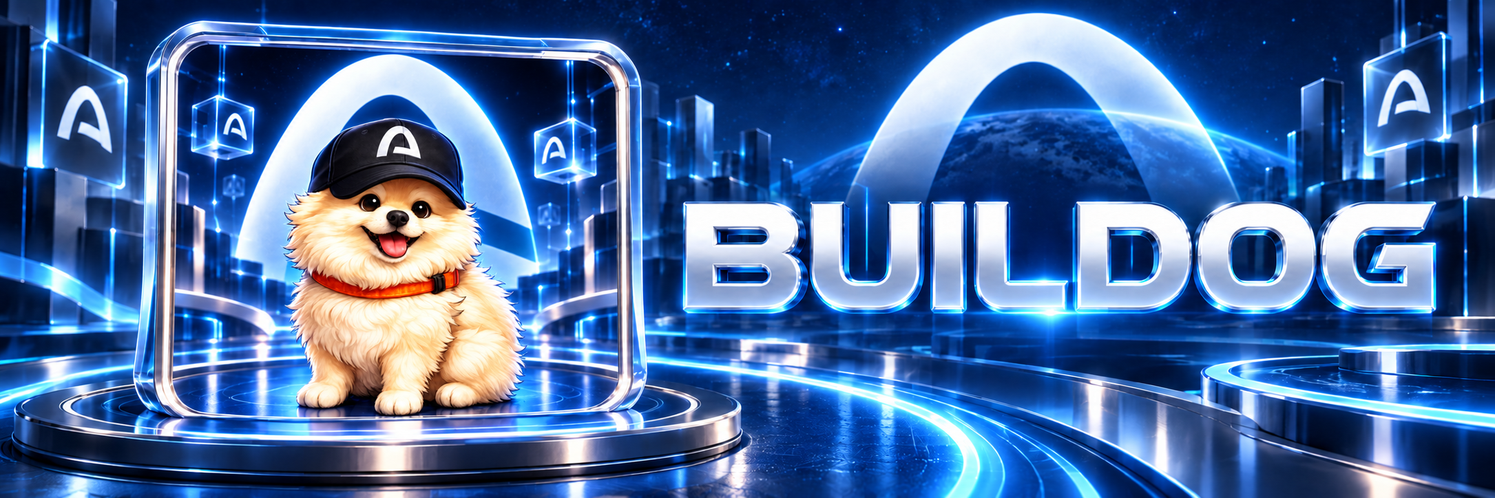 BUILDOG banner with the Arc gateway and chrome wordmark